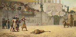 Die Ablenkung eines assyrischen Königs, undated von Frederick Arthur Bridgman | Gemälde-Reproduktion