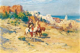 Two Riders in Algiers, undated by Frederick Arthur Bridgman | Painting Reproduction