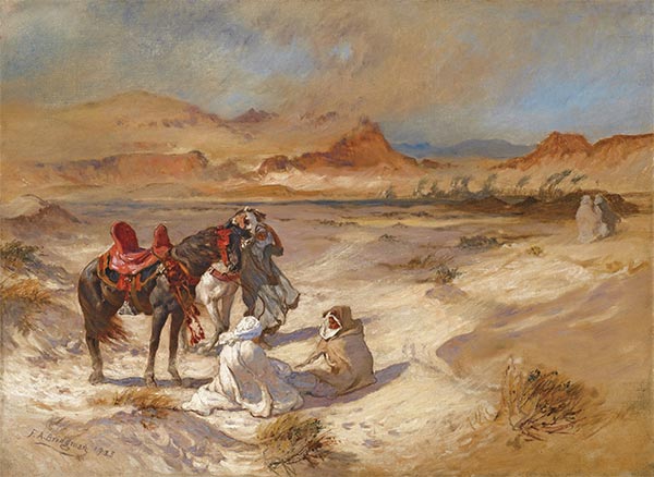 Schirokko über der Wüste, 1925 | Frederick Arthur Bridgman | Gemälde Reproduktion