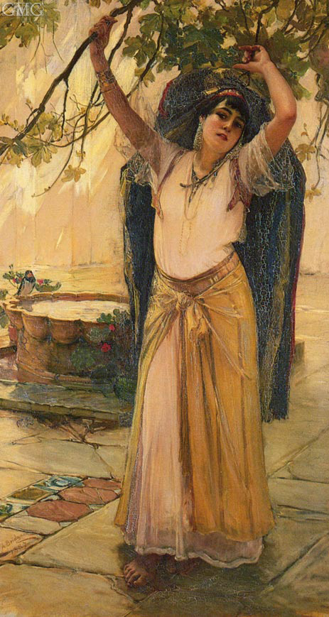 Spanish Lady, 1887 | Frederick Arthur Bridgman | Painting Reproduction