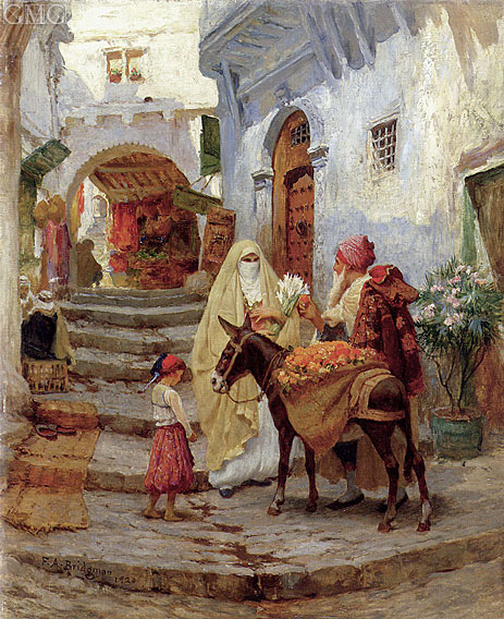 Der orange Verkäufer, 1920 | Frederick Arthur Bridgman | Gemälde Reproduktion