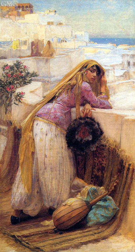 On the Terrace, n.d. by Frederick Arthur Bridgman | Painting Reproduction