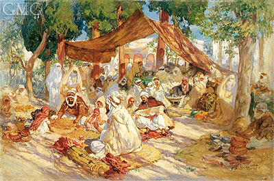 Marktszene, 1923 | Frederick Arthur Bridgman | Gemälde Reproduktion
