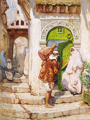 The Water Carrier, undated | Frederick Arthur Bridgman | Painting Reproduction