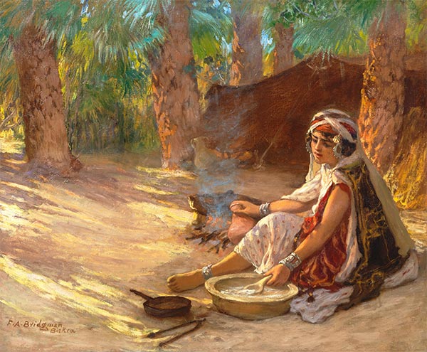 Preparing the Meal, n.d. by Frederick Arthur Bridgman | Painting Reproduction