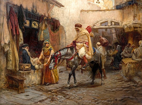 A Street in Algeria, 1887 by Frederick Arthur Bridgman | Painting Reproduction