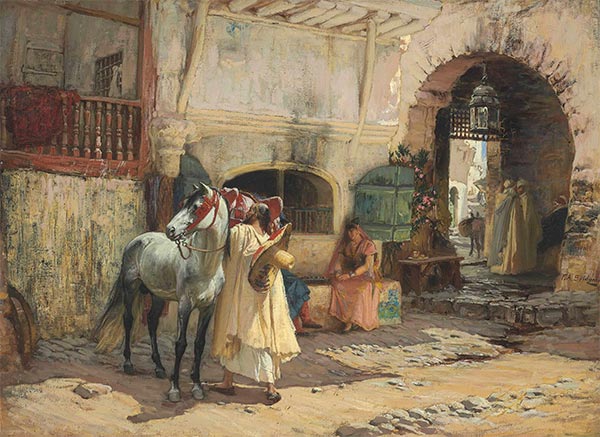 Auf zur Fahrt, Constantine, Algerien | Frederick Arthur Bridgman | Gemälde Reproduktion