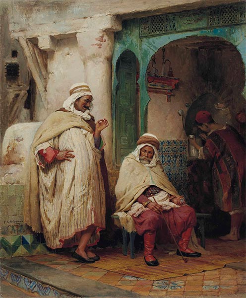 The Conversation, Alger, 1874 | Frederick Arthur Bridgman | Painting Reproduction