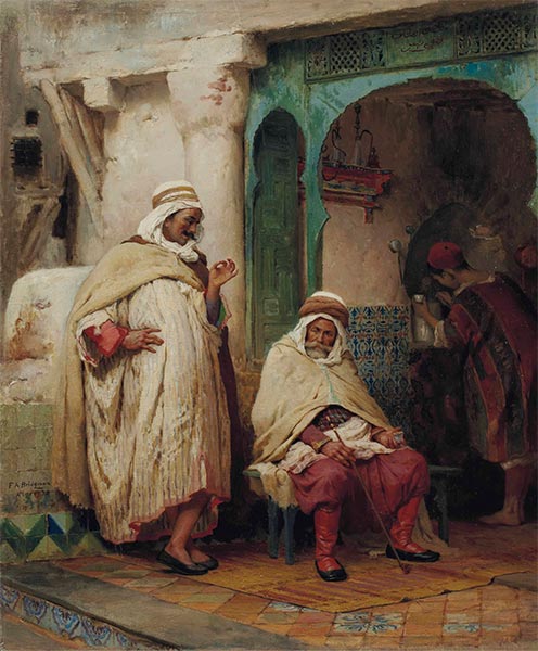Das Gespräch, Alger | Frederick Arthur Bridgman | Gemälde Reproduktion