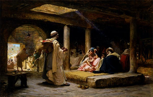 Café at Biskra, Algeria | Frederick Arthur Bridgman | Painting Reproduction