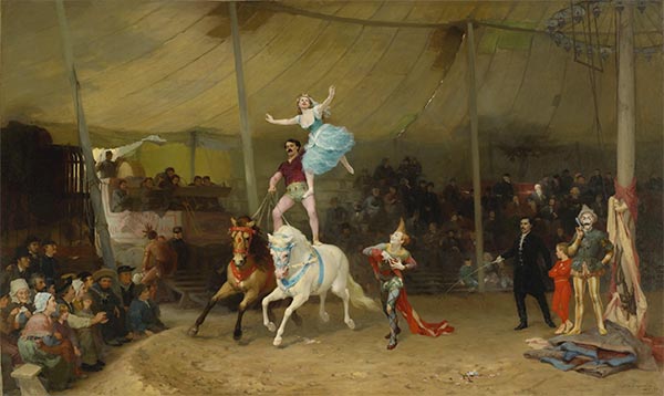 Der amerikanische Zirkus in Frankreich, c.1869/70 | Frederick Arthur Bridgman | Gemälde Reproduktion