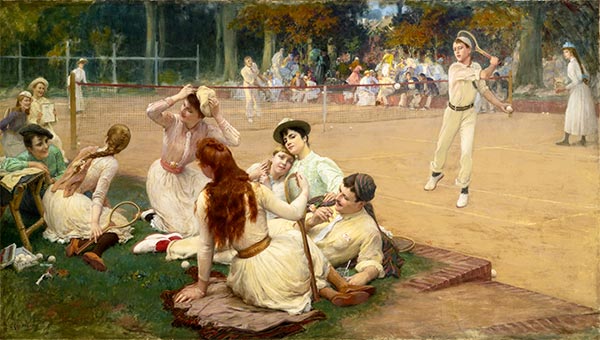 Lawn Tennis Club, 1891 by Frederick Arthur Bridgman | Painting Reproduction