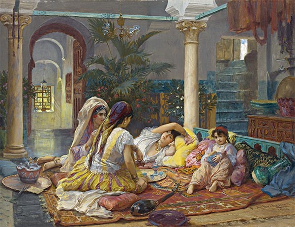 Im Harem, 1894 | Frederick Arthur Bridgman | Gemälde Reproduktion