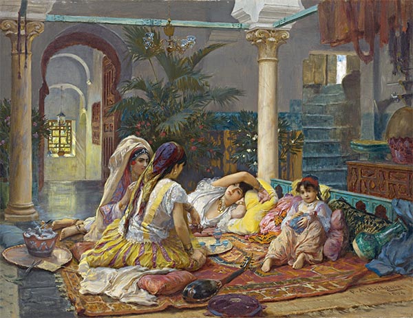 In the Harem, 1894 | Frederick Arthur Bridgman | Painting Reproduction