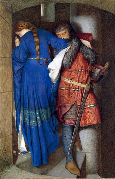 Das Treffen auf der Turmtreppe, 1864 | Frederick Burton | Gemälde Reproduktion