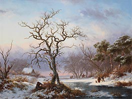 Winter, 1853 by Kruseman | Painting Reproduction