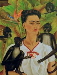 Selbstporträt mit Affen, 1943 von Frida Kahlo | Gemälde-Reproduktion