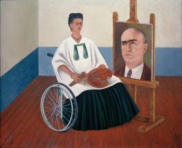 Selbstporträt mit Porträt von Dr. Farill | Frida Kahlo | Gemälde Reproduktion