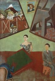 Pancho Villa und Adelita | Frida Kahlo | Gemälde Reproduktion