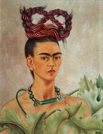 Selbstporträt mit Plat, 1941 von Frida Kahlo | Gemälde-Reproduktion