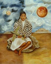 Porträt von Lucha Maria, einem Mädchen aus Tehuacan, 1942 von Frida Kahlo | Gemälde-Reproduktion