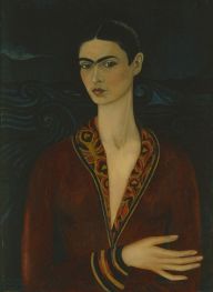 Selbstporträt in Samtkleid, 1926 von Frida Kahlo | Gemälde-Reproduktion