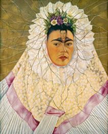 Selbstbildnis als Tehuana oder Diego in meinen Gedanken | Frida Kahlo | Gemälde Reproduktion