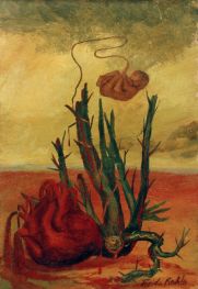 Ohne Titel (Herz, Kaktus und FÃÂ¶tus), 1950 von Frida Kahlo | Gemälde-Reproduktion