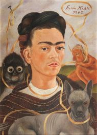 Autorretrato con changuito, 1945 von Frida Kahlo | Gemälde-Reproduktion