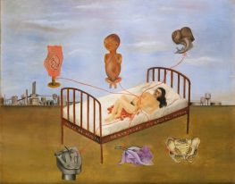 Hospital Henry Ford oder Das fliegende Bett, 1932 von Frida Kahlo | Gemälde-Reproduktion