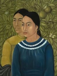 Zwei Frauen (Salvadora y Herminia), 1928 von Frida Kahlo | Gemälde-Reproduktion