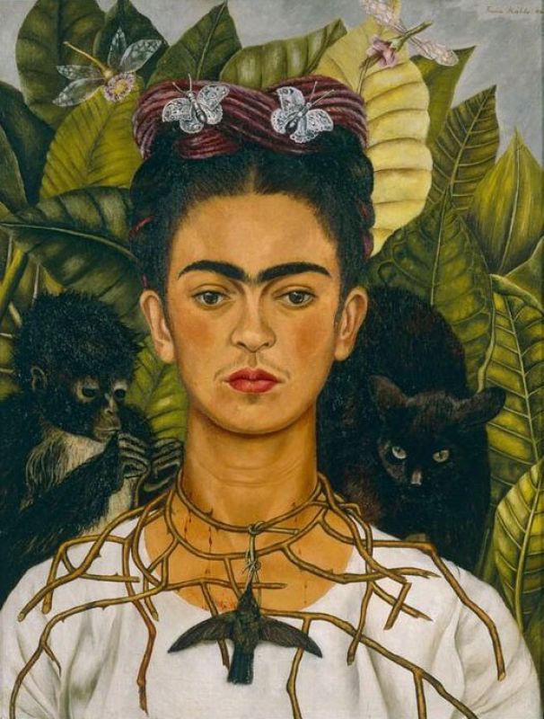 Selbstbildnis mit Dornenhalsband, 1940 | Frida Kahlo