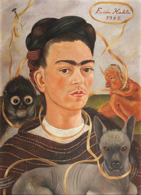 Autorretrato con changuito, 1945 | Frida Kahlo