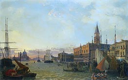 The Riva degli Schiavoni, Venice, 1842 by Friedrich Nerly | Painting Reproduction