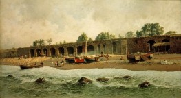 Beach at Torre del Greco | Friedrich Nerly | Painting Reproduction