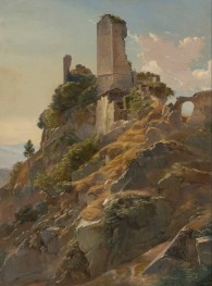 The Ruin of Olevano Castle | Friedrich Nerly | Painting Reproduction