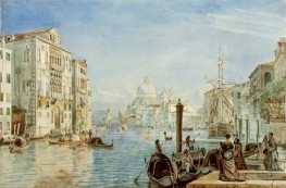 Canal Grande with Palazzo Cavallo-Franchetti, Santa Maria della Salute and Dogana del Mar | Friedrich Nerly | Painting Reproduction