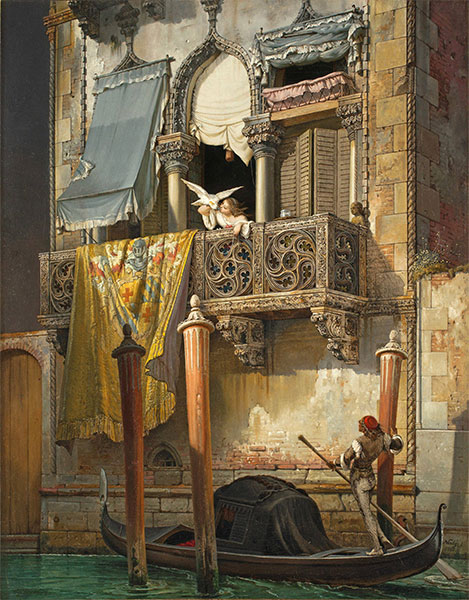 The House of Desdemona, 1855 by Friedrich Nerly | Painting Reproduction