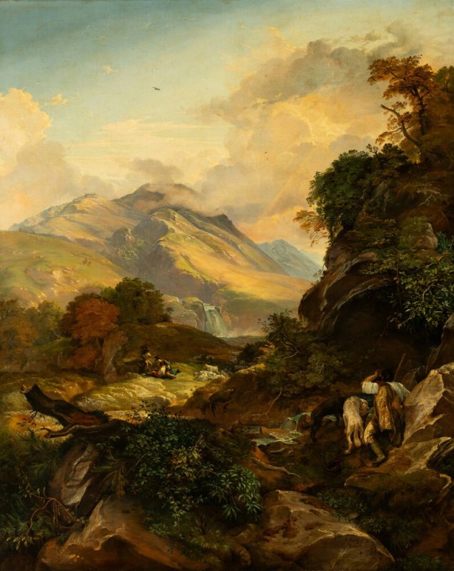 Italian Landscape with Shepherds, 1831 | Friedrich Nerly