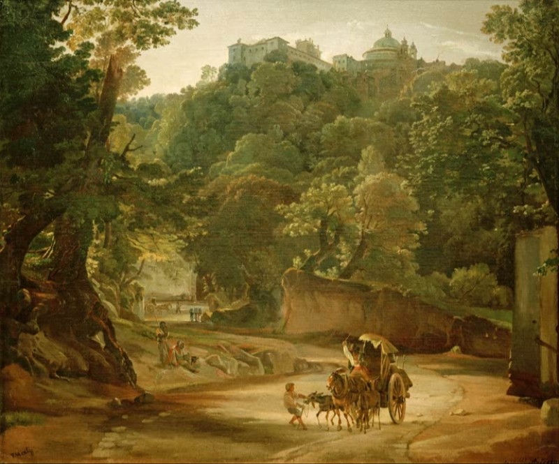 Forest Landscape at Ariccia (In the Park of Villa Chigi), c.1830/31 | Friedrich Nerly