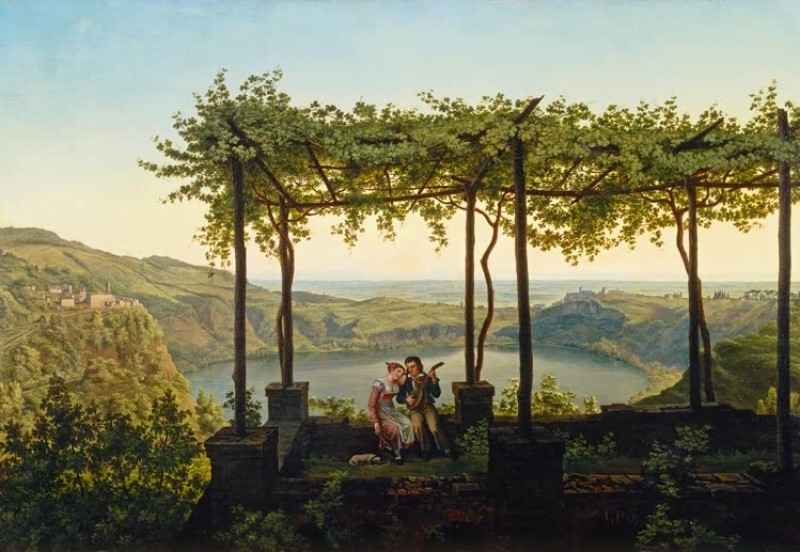 Summer Evening on Lake Nemi, 1835 | Friedrich Nerly