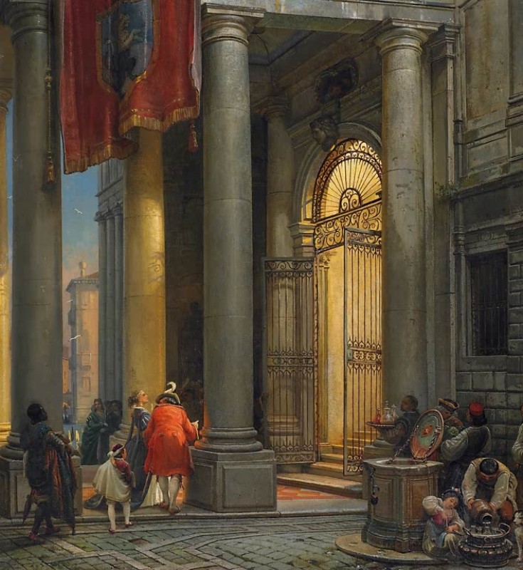 Palazzo Pisani. Evening Reception at the Palazzo Pisani in Venice, 1807–1878 | Friedrich Nerly