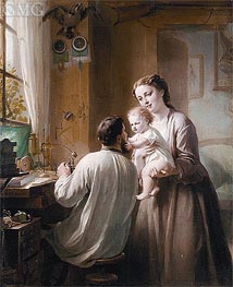 The Watchmaker and His Family, n.d. von Zuber-Buhler | Gemälde-Reproduktion