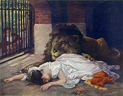The Lion's Bride, undated | Gabriel Max | Painting Reproduction