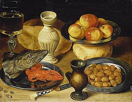 Meal with Pike Head, undated von Georg Flegel | Gemälde-Reproduktion