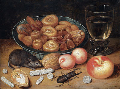 Still Life with Chestnuts and Hazelnuts, undated | Georg Flegel | Painting Reproduction
