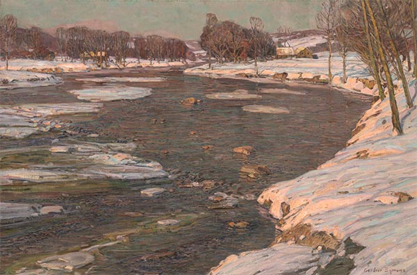 The Winter Sun, c.1909 by George Gardner Symons | Painting Reproduction
