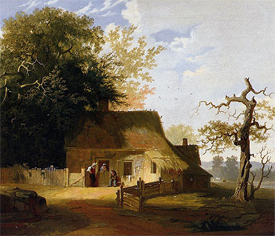 Cottage Scene, 1845 by George Caleb Bingham | Painting Reproduction
