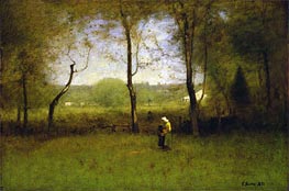 Wood Gatherers, An Autumn Afternoon, 1891 by George Inness | Painting Reproduction