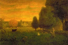 Sundown Brilliance, n.d. von George Inness | Gemälde-Reproduktion